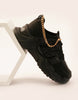 Chunky sole with gold chain sneakers for girl, women's