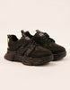 Chunky sole with gold chain sneakers for girl, women's