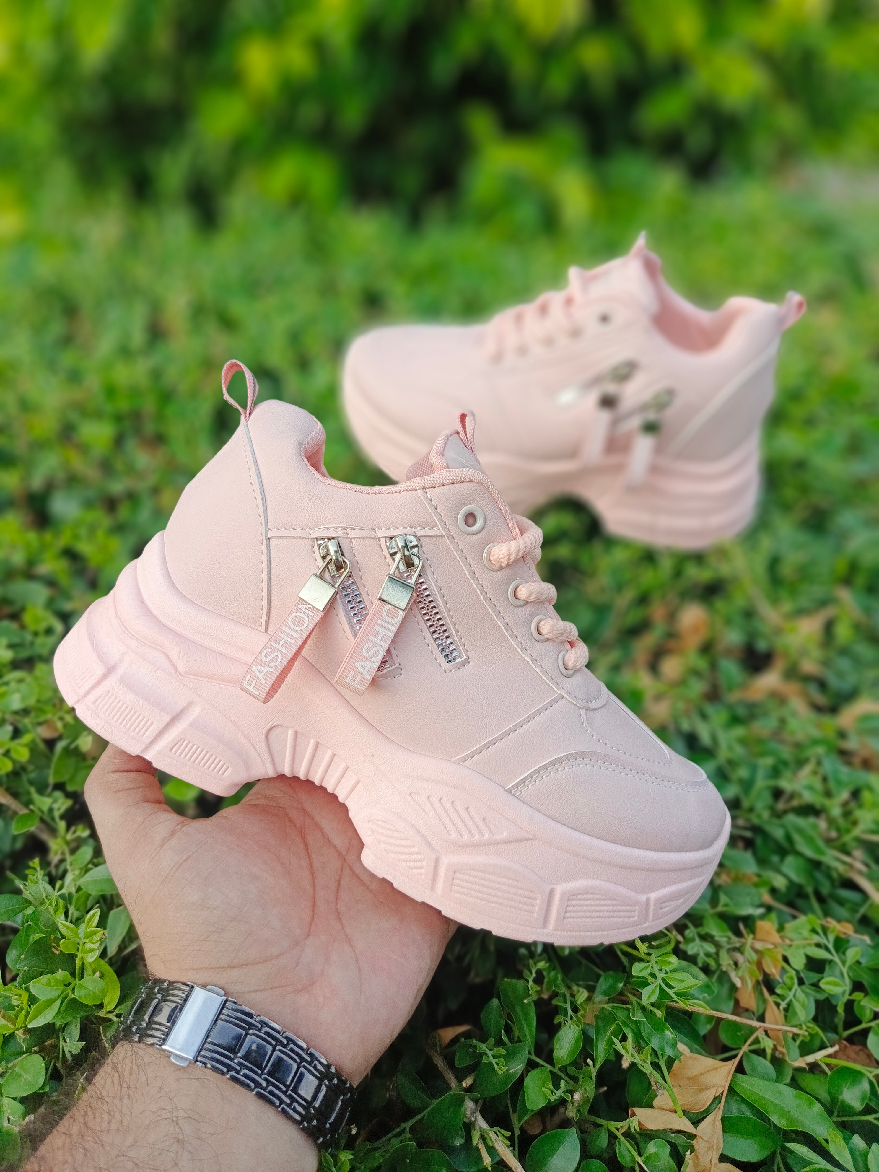Trendy  Chunky Sneakers for Women – Fashion Zip Design