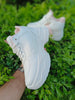 Women’s White Chunky Sneakers with Pink Detailing – Trendy & Comfortable