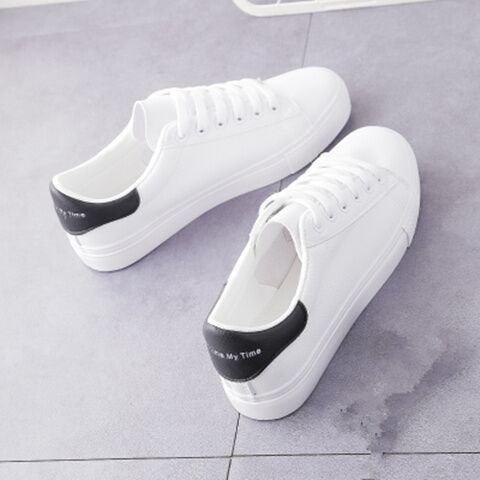 Fashion Women's Vulcanize Shoes 2024 New in Casual Classic Solid Color PU Leather Shoes Woman Casual White Shoes Sneakers 🥁