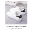 Fashion Women's Vulcanize Shoes 2024 New in Casual Classic Solid Color PU Leather Shoes Woman Casual White Shoes Sneakers 🥁