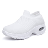 Cross-border plus size Women's Shoes Air Cushion Fly Woven sneaker Flaking Shoes Fashion Rocking Shoes Casual Shoes Socks Shoes Women's 1839