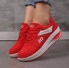 Women's Fashion Sneakers - Casual Rocker Shoes with Thick Sole, Breathable PVC Faux Leather, Comfortable Fabric Lining for All Seasons, Running Shoes, casual Shoes, Skateboard Shoes
