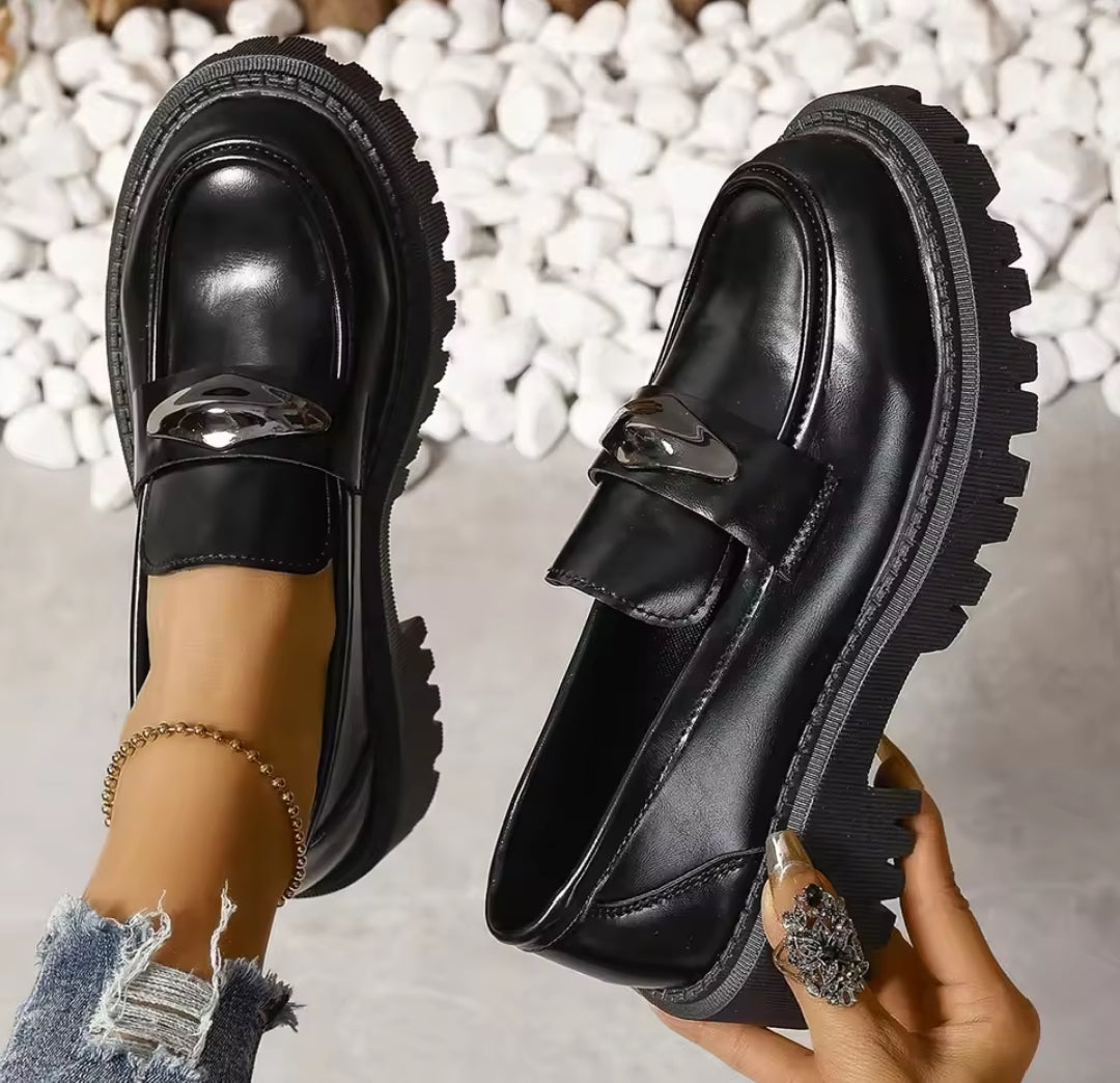 2024 Spring Summer Comfortable Soft Temu Slope Heel Women's Shoes Korean Style Simple Fashion Flat Shoes Rubber Sole loafer 🔥
