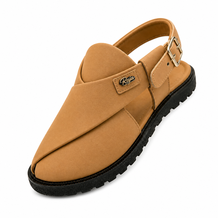 Premium Light Brown Peshawari Sandal for Men – Comfortable & Durable