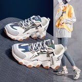 Dad Shoes for Women, Spring and Autumn 2026 New Model, Popular Breathable Versatile Casual Shoes, Thick-Soled White Sneakers, Trendy