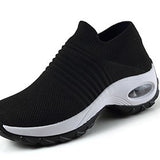 Cross-border plus size Women's Shoes Air Cushion Fly Woven sneaker Flaking Shoes Fashion Rocking Shoes Casual Shoes Socks Shoes Women's 1839