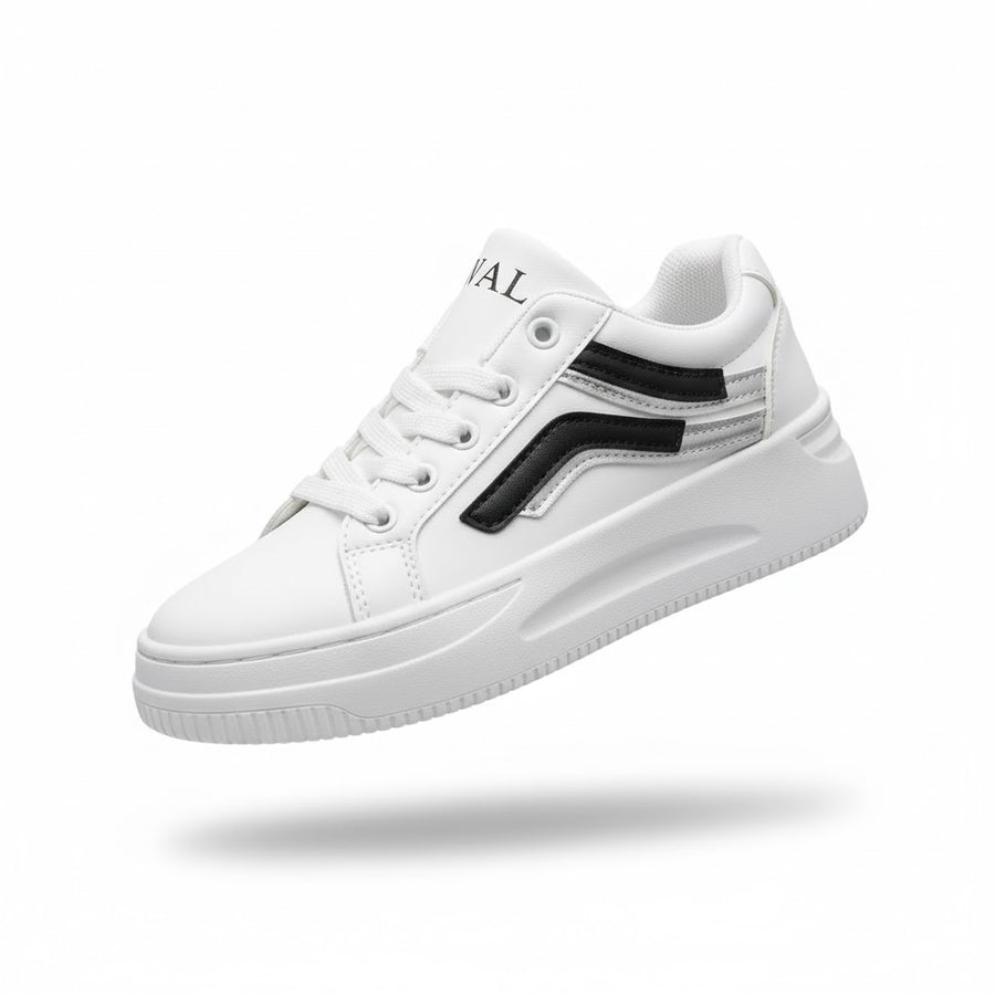 New Women Casual Walking Shoes Summer Flat Lace Up Leather High Quality Sneakers Fashion Flat-Bottomed Female Gump Sneakers