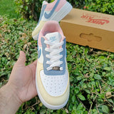Women’s Pastel Blue & Pink Casual Sneakers | AF1-Inspired