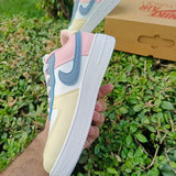 Women’s Pastel Blue & Pink Casual Sneakers | AF1-Inspired