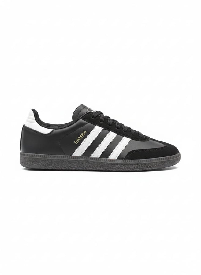 Men’s Classic Samba Sneakers – Black & White (Gum Sole)