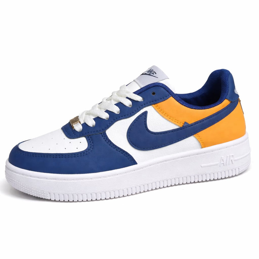 Men’s Air Force Style Sneakers – Blue, White & Yellow (Street Edition)