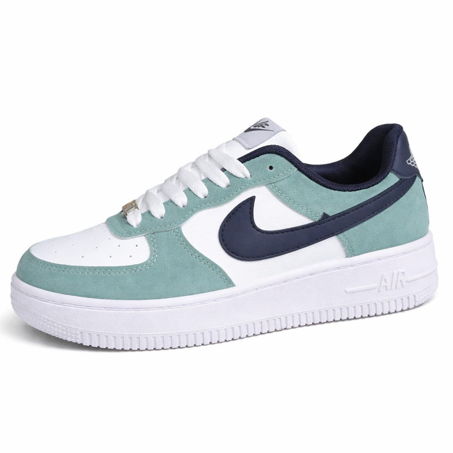Men’s Air Force Style Sneakers – Mint Green & Navy Blue