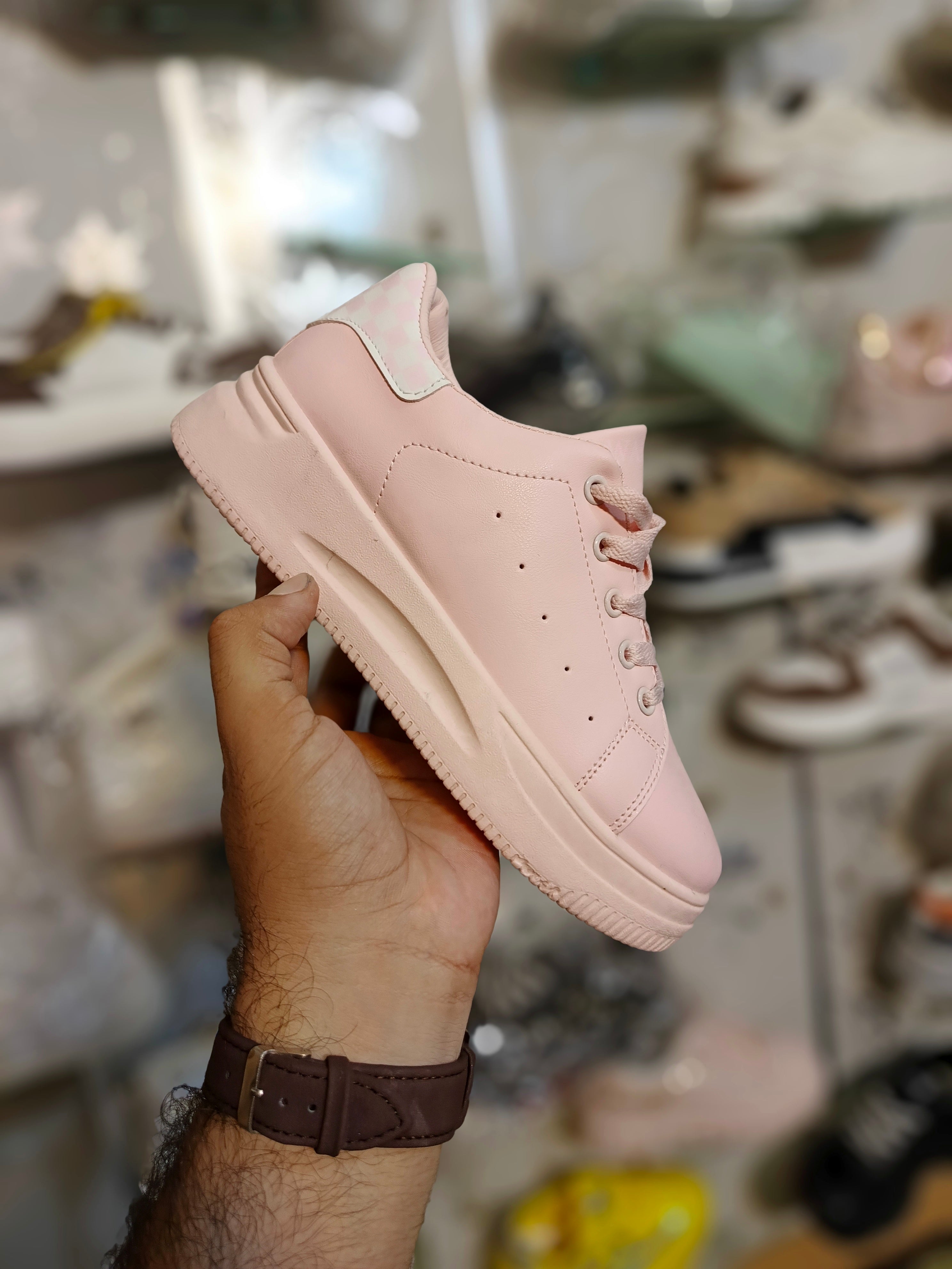 New Women Casual Walking Shoes Summer Flat Lace Up Leather High Quality Sneakers Fashion Flat-Bottomed Female Gump Sneakers