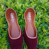 "Luxury Plain Velvet Khussa – Elegant, Soft & Comfortable"🔥
