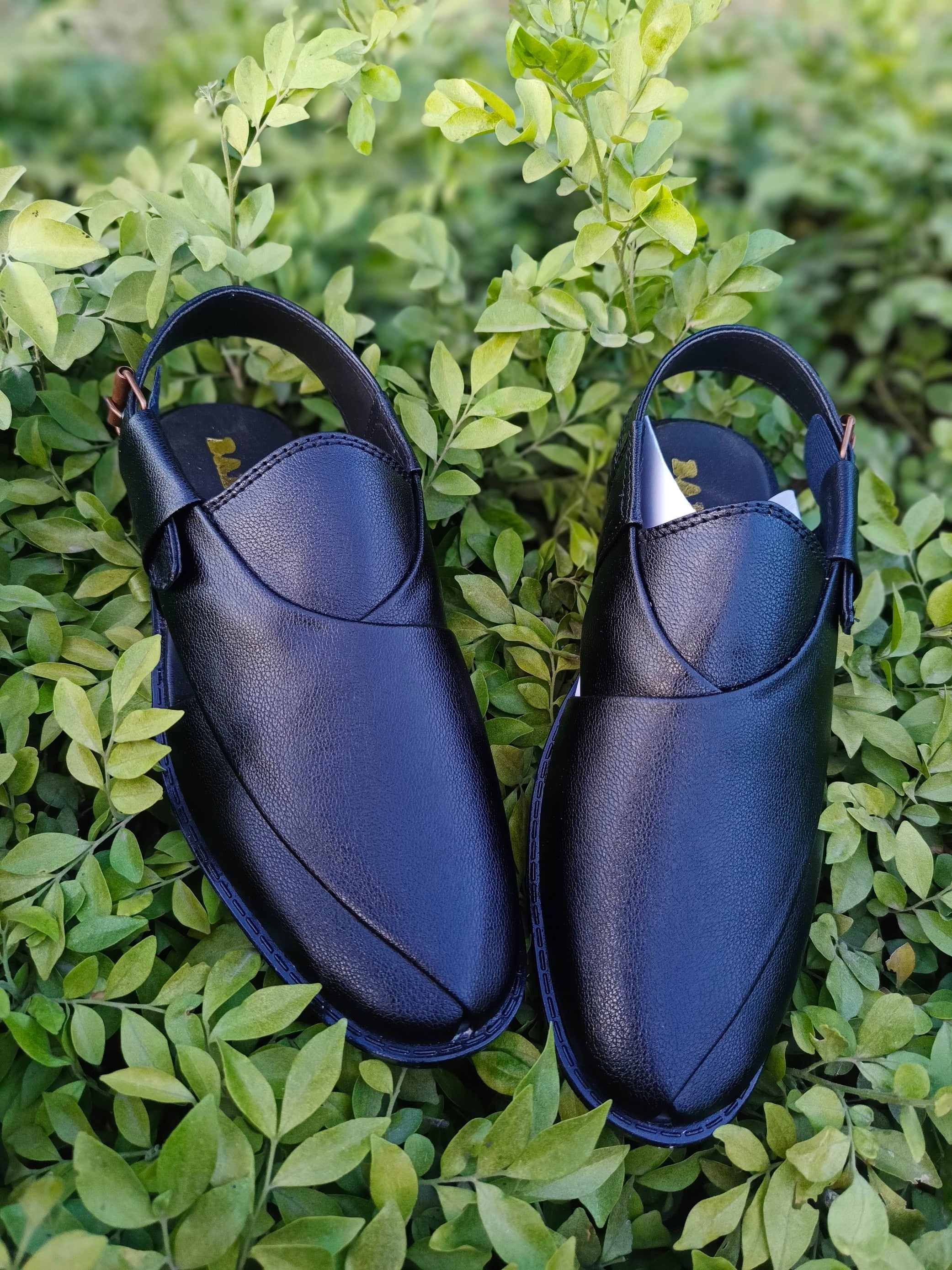 Step into Tradition with Modern Comfort – Premium Black Peshawari Chappal