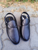 Step into Tradition with Modern Comfort – Premium Black Peshawari Chappal