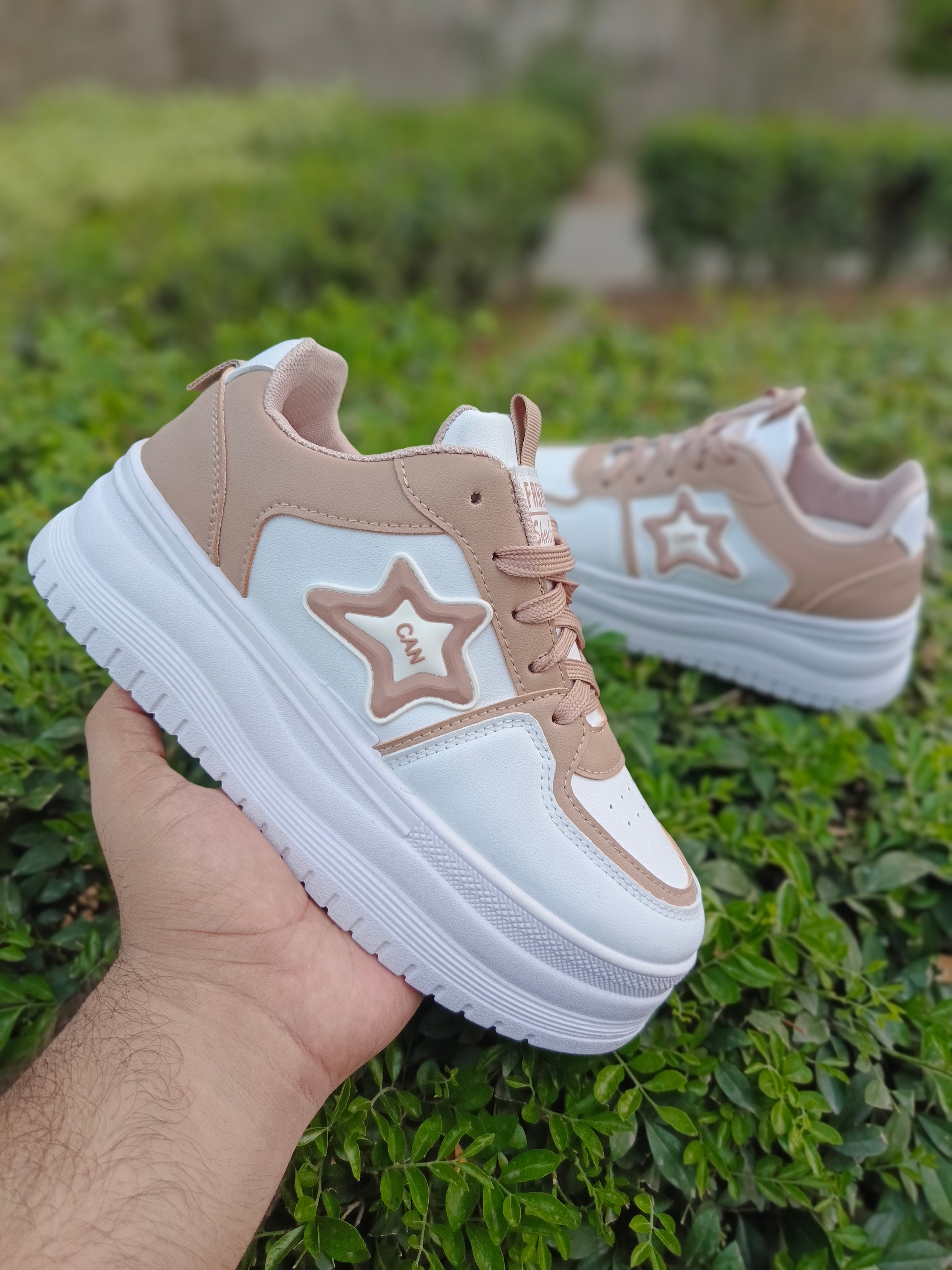 "Women’s Side Star Sneakers – Stylish 2025 Everyday Fashion Kicks"