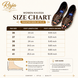 Elegant Black Embroidered Khussa for Women – Lightweight & Comfortable | Raja Footwear