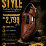 Premium Brown Peshawari Sandal For Men – Comfortable Casual & Traditional Footwear    PRODUCT PRICE