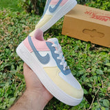 Women’s Pastel Blue & Pink Casual Sneakers | AF1-Inspired