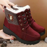 Northeast Women's Fleece Lined Snow Boots Maroon 2024