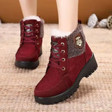 Northeast Women's Fleece Lined Snow Boots Maroon 2024