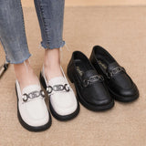 Black British Style Women's Thick Loafers Spring Summer
