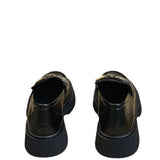 Women Retro British Style Leather Slip-On Loafers