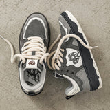 National Trendy Niche Design Flaming Mountain Shoes Women's Sports Casual All-match Trendy Shoes Vintage Deconstruction Couple's Trendy Sneakers