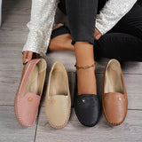 Large Size Popular Foreign Trade Stitched Laser Women's Flats Loafers Foreign Trade Cross-Border E-Commerce Supply Versatile