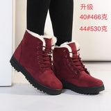 Temu New Snow Boots Women's Flat Heel Korean Style Martin Boots Winter Cotton Short Boots Women's Cotton Shoes Cross-border plus size