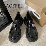 College Style Joker Small Leather Shoes Women's 2025 Spring New Work Loafers Mary Jane British Style Platform Shoes