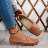 Large Size Popular Foreign Trade Stitched Laser Women's Flats Loafers Foreign Trade Cross-Border E-Commerce Supply Versatile