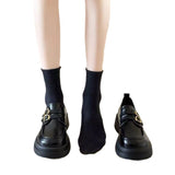 Women's Small Leather Shoes British Style 2024 Summer New All-match Thick-soled Loafers Slip-on Mary Jane Shoes