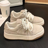 Vintage Niche Board Shoes Women's Ins Trendy 2025 Spring New Thick-soled All-match Casual Sports Student Fashion Single-layer Shoes