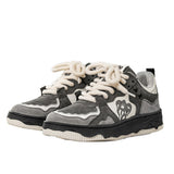 National Trendy Niche Design Flaming Mountain Shoes Women's Sports Casual All-match Trendy Shoes Vintage Deconstruction Couple's Trendy Sneakers