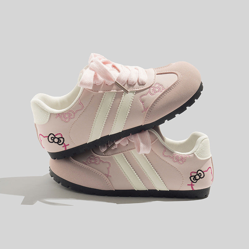 Bell 2026 Spring New Thin-Soled Fashion Sneakers for Women, Autumn Versatile Flat German Training Shoes, Round-Toe Casual Shoes for Women