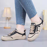 2026 New Spring and Autumn Leather Soft-Soled Women's Casual Non-Slip Sports Sneakers, Lightweight, Wear-Resistant, Versatile White Shoes for Women