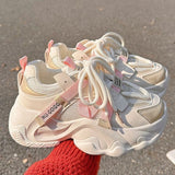 Torre Shoes Women's 2024 New Explosions Summer Thick-soled Mesh Shoes Ins Trendy Korean All-match Niche White Shoes