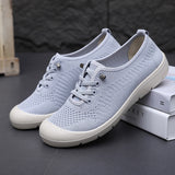 2025 Old Beijing Breathable Soft Sole Lightweight Women's Shoes Plaid Slip-On Lazy Shoes Non-Slip Walking Mom Cloth Shoes
