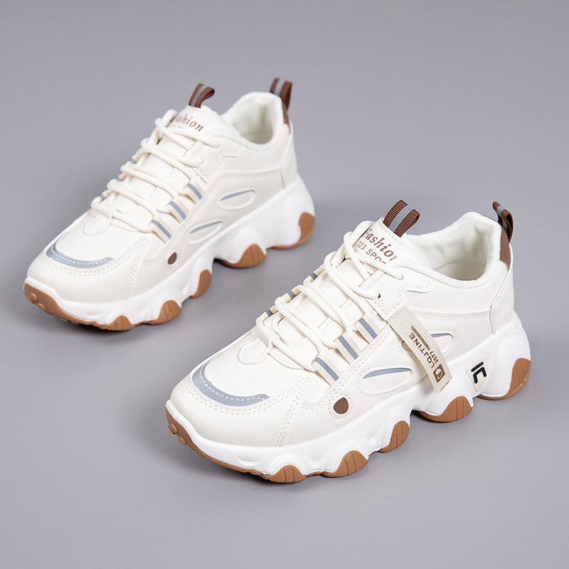 2026 New Spring and Autumn Wear-Resistant Soft-Soled Dad Shoes for Women, Non-Slip Sports Shoes, Lightweight Women's Fashionable Casual Shoes