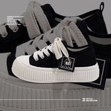 Women's thick-soled canvas shoes 2024 New breathable white shoes soft-soled lightweight casual sneakers for students ins fashion