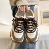 Women's Dad Sneakers Ins 2025 Spring and Autumn New Versatile Color-Blocking Thick-Soled Height-Increasing Casual Sports Shoes Trendy