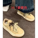 Vintage Niche Board Shoes Women's Ins Trendy 2025 Spring New Thick-soled All-match Casual Sports Student Fashion Single-layer Shoes