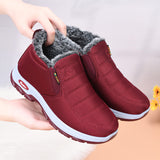 Winter Fleece-Lined Thickened Cotton Shoes for Women, Warm Snow Boots for Middle-Aged and Elderly Mothers, Cross-Border Temu, Non-Slip, Warm, and Comfortable