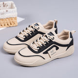 2026 New Spring and Autumn Leather Soft-Soled Women's Casual Non-Slip Sports Sneakers, Lightweight, Wear-Resistant, Versatile White Shoes for Women