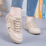 2026 New Spring and Autumn Leather Soft-Soled Women's Casual Non-Slip Sports Sneakers, Lightweight, Wear-Resistant, Versatile White Shoes for Women