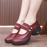Square Dance Shoes Women's Soft Sole Not Tired Feet Middle-aged and Elderly Mothers Dance Shoes Comfortable Breathable Work Shoes Air Cushion Dance Shoes